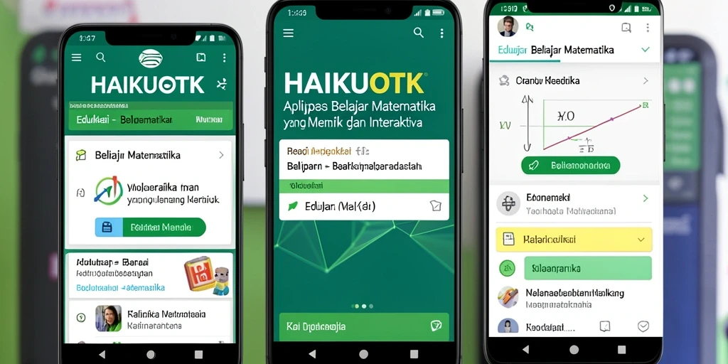 Tampilan antarmuka HAIKUOTK yang menarik untuk belajar matematika.