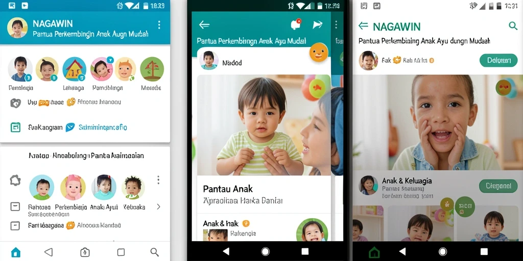 Antarmuka pengguna NAGAWIN menampilkan fitur pantau anak secara efisien.