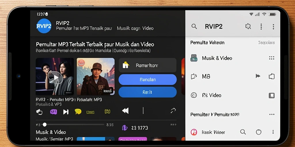 Tampilan antarmuka RVIP2 dengan fitur Pemutar MP3 yang memukau.