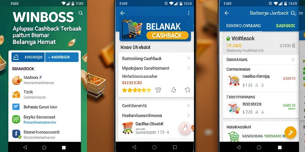 Antarmuka sederhana dan intuitif aplikasi WINBOSS untuk Cashback.