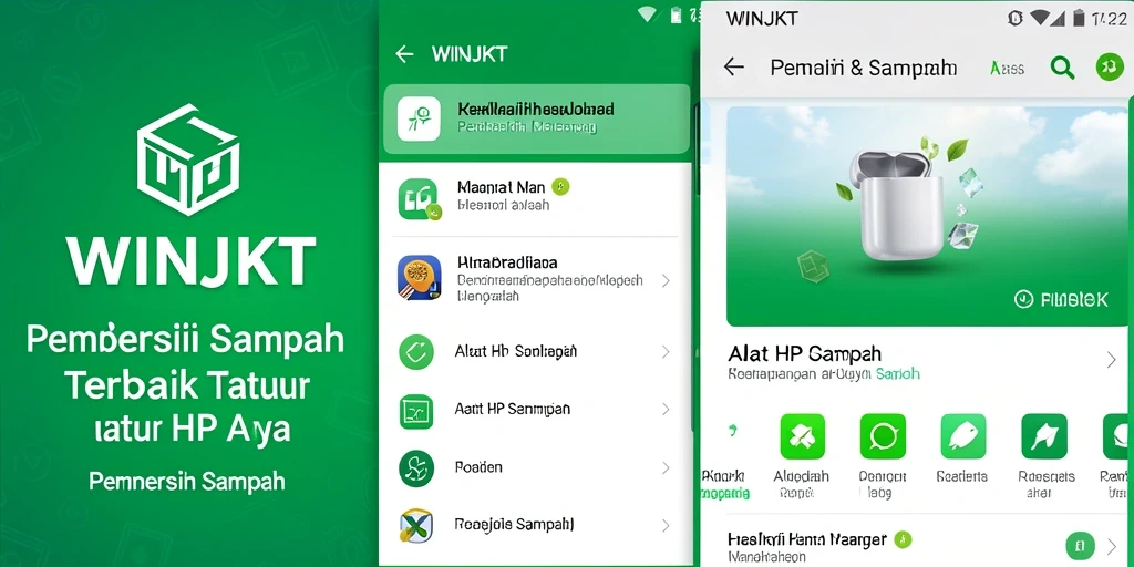 Tampilan antarmuka WINJKT yang sederhana dan efektif untuk Pembersih Sampah.